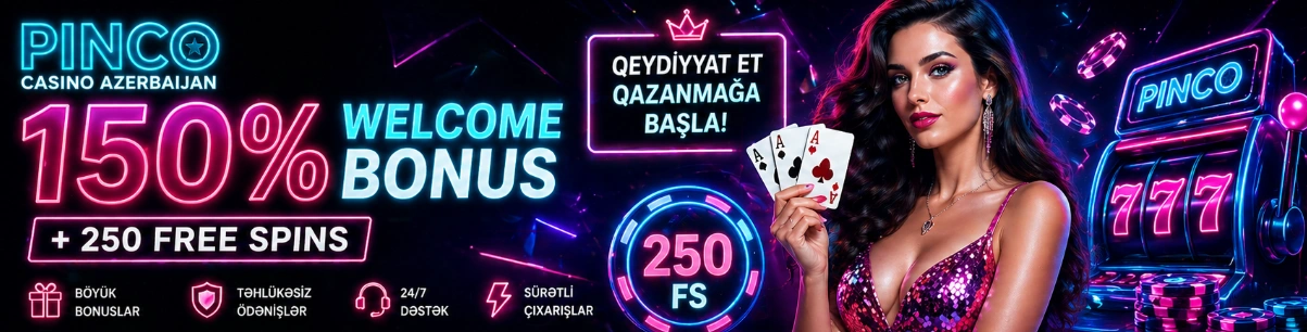 Pinco Casino Azerbaijan welcome bonus banner